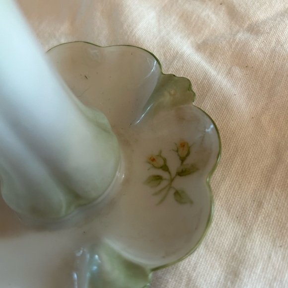 Antique yellow rose hat pin holder, hat pin, hand painted, cottage, Victorian - Picture 3 of 5